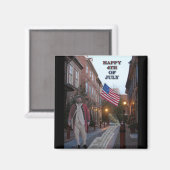4 juli Elfreth's Alley Magneet (Voorkant / Achterkant)