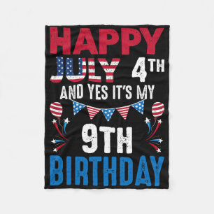 4 juli en ja, het is mijn negende Amerikaanse gebo Fleece Deken