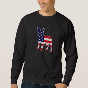 4 juli Engels Bulldog Graphic Patriotic Amer Trui