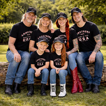 4 juli familie foto's Born To Ride rode aangepaste