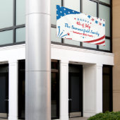 4 juli Familie Zomer BBQ Party Spandoek (Buitenkant Gebouw)