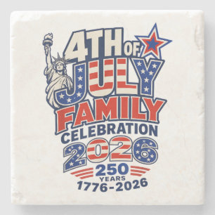 4 juli familiefeest 2026 250 jaar 1776 stenen onderzetter