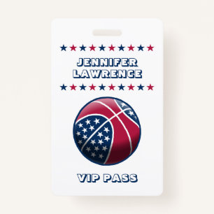 4 juli Feest Basketbal Badge