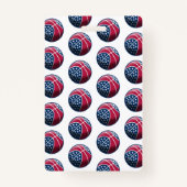 4 juli Feest Basketbal Badge (Achterkant)