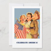 4 juli Feest | Evenement kunstuitnodiging Kaart (Voorkant)