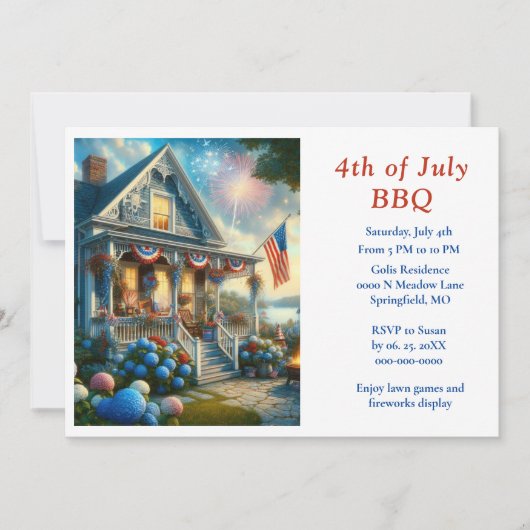 4 juli-feest kaart (Voorkant)