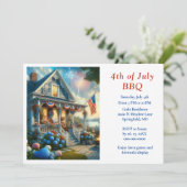 4 juli-feest kaart (Staand voorkant)