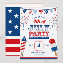 4 juli-feest Patriottische Onafhankelijkheidsdag Kaart