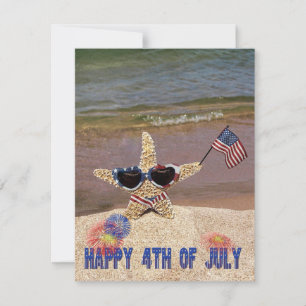 4 juli Feest Uitnodigen Kaart