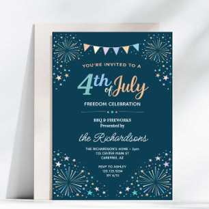 4 juli Feestelijke Familie BBQ-Party Kaart