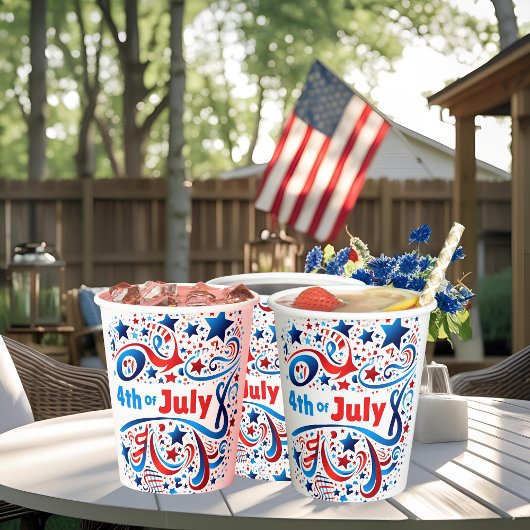 4 juli Feestelijke Party Paper Cup Papieren Bekers