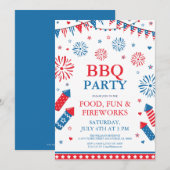 4 juli festival barbecue rand frame kaart (Voorkant / Achterkant)