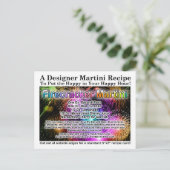 4 juli Firecracker Martini Recept Briefkaart (Staand voorkant)
