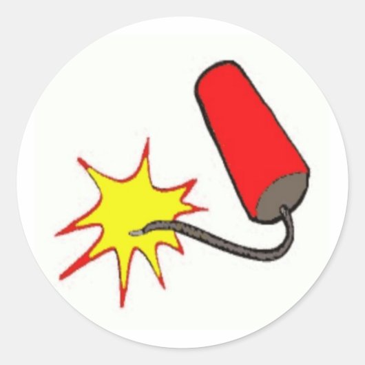 4 juli Firecracker Ronde Sticker (Voorkant)