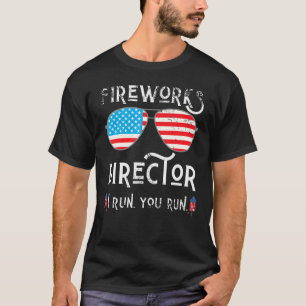 4 juli Fireworks Director als ik u 4t run T-shirt