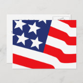 4 juli Flag Invitation Briefkaart (Voorkant / Achterkant)