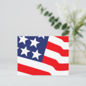 4 juli Flag Invitation Briefkaart (Staand voorkant)