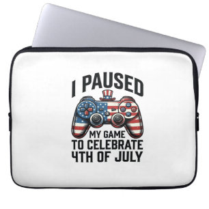 4 juli gamer patriottische videogame T-shirt_1 Laptop Sleeve