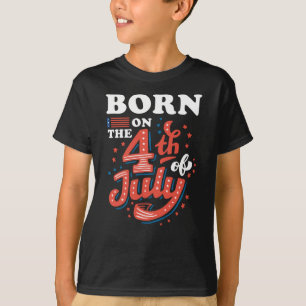 4 juli geboortedag t-shirt