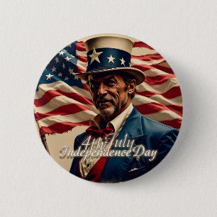 4 juli – Geest van Onafhankelijkheid Ronde Button 5,7 Cm