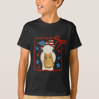4 juli Gekke Gans borduurwerk Coquette Indepe T-shirt