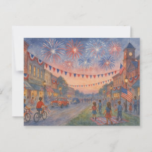 4 juli Gelukkige Onafhankelijkheidsdag Briefkaart