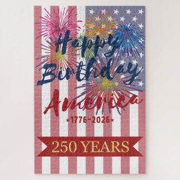 4 juli Gelukkige verjaardag Amerika USA 250ste Legpuzzel