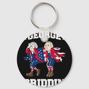 4 juli George Washington Griddy George Griddi Sleutelhanger