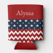 4 juli Gepersonaliseerde blikhouder Blikjeskoeler (Achterkant)