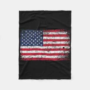 4 juli gerafelde Amerikaanse vlag zak  Fleece Deken