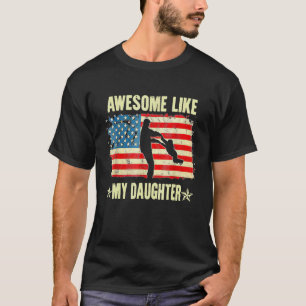 4 juli Geweldige als mijn dochter Vintage Fathe T-shirt