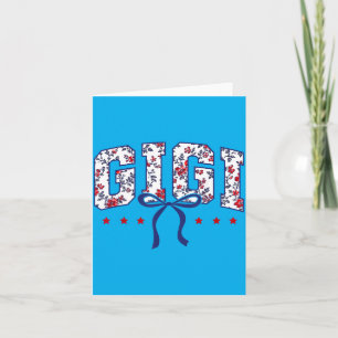 4 juli Gigi Bloemig Onafhankelijkheidsdag Oma Kaart