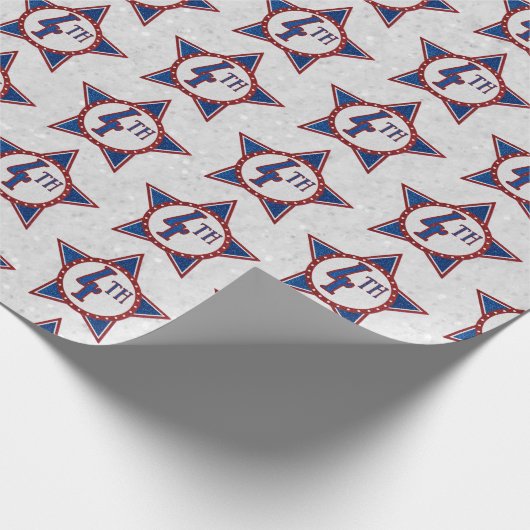 4 juli Glitters Cadeaupapier (Hoek)