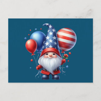 4 juli Gnome ballonnen Onafhankelijkheidsdag Briefkaart