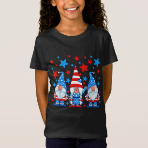 4 juli Gnomes Patriotic American Flag Cute Gn T-shirt