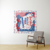 4 juli, God zegene Amerika Wandkleed (In Situ (horizontaal))