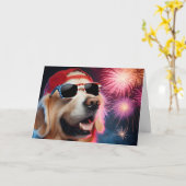 4 juli Golden Retriever Kaart (Gele Bloem)