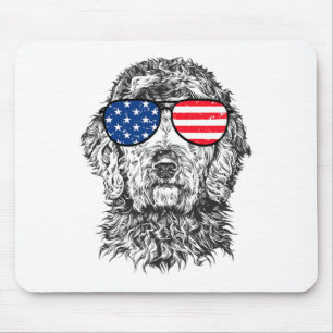 4 juli Goldendoodle Doodle Hond Patriottisch Veren Muismat