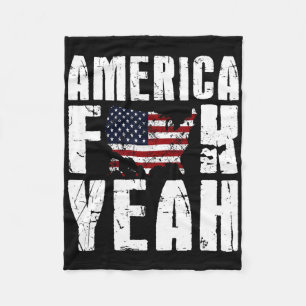 4 juli Grappig - Amerika Yeah Fleece Deken