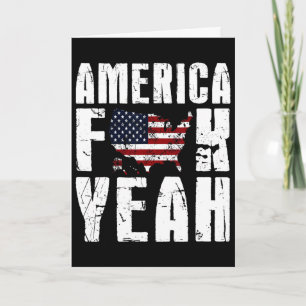 4 juli Grappig - Amerika Yeah Kaart