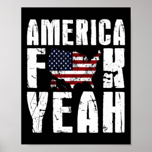 4 juli Grappig - Amerika Yeah Poster