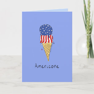 4 juli: Grappig Amerikaans ijs Kaart
