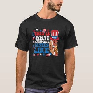 4 juli Grappig Dit is wat onafhankelijkheid smaakt T-shirt