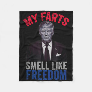 4 juli Grappig Trump Patriottisch Mijn scheten rui Fleece Deken