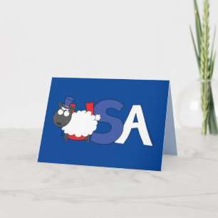 4 juli Grappig USA Schaap Kaart
