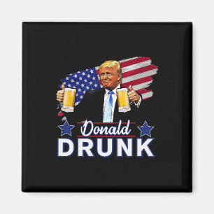 4 juli Grappige Drink Presidenten - Donald Dru Magneet
