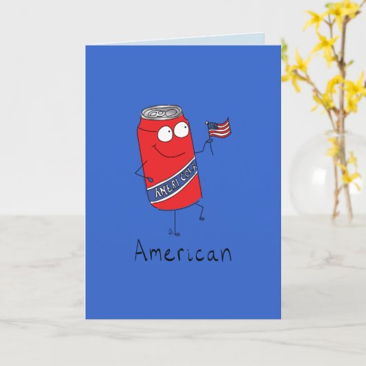 4 juli Grappige kaart (Gele Bloem)