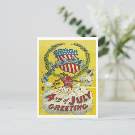 4 juli groet briefkaart (Staand voorkant)