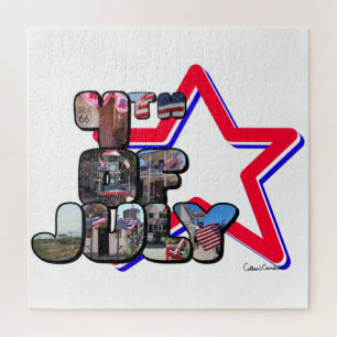 4 juli grote letter ster legpuzzel