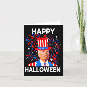 4 juli Happy Halloween grappig Biden verward Kaart